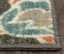 Mynah Gray & Mustard Floral Kitchen Rug, (30" X 18") 11 Mynah Gray & Mustard Floral Kitchen Rug, (30" X 18") -Home Furnishing Store 810591331 4