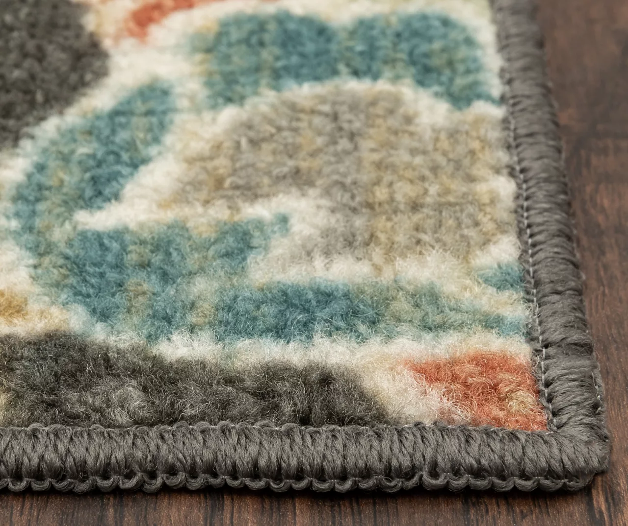 Mynah Gray & Mustard Floral Kitchen Rug, (30" X 18") 5 Mynah Gray & Mustard Floral Kitchen Rug, (30" X 18") - Image 5