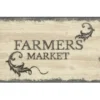 "Farmers Market" Gray & Beige Kitchen Rug, (30" X 18")