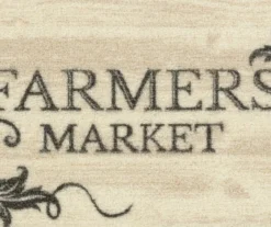 "Farmers Market" Gray & Beige Kitchen Rug, (30" X 18") -Home Furnishing Store 810591332 3
