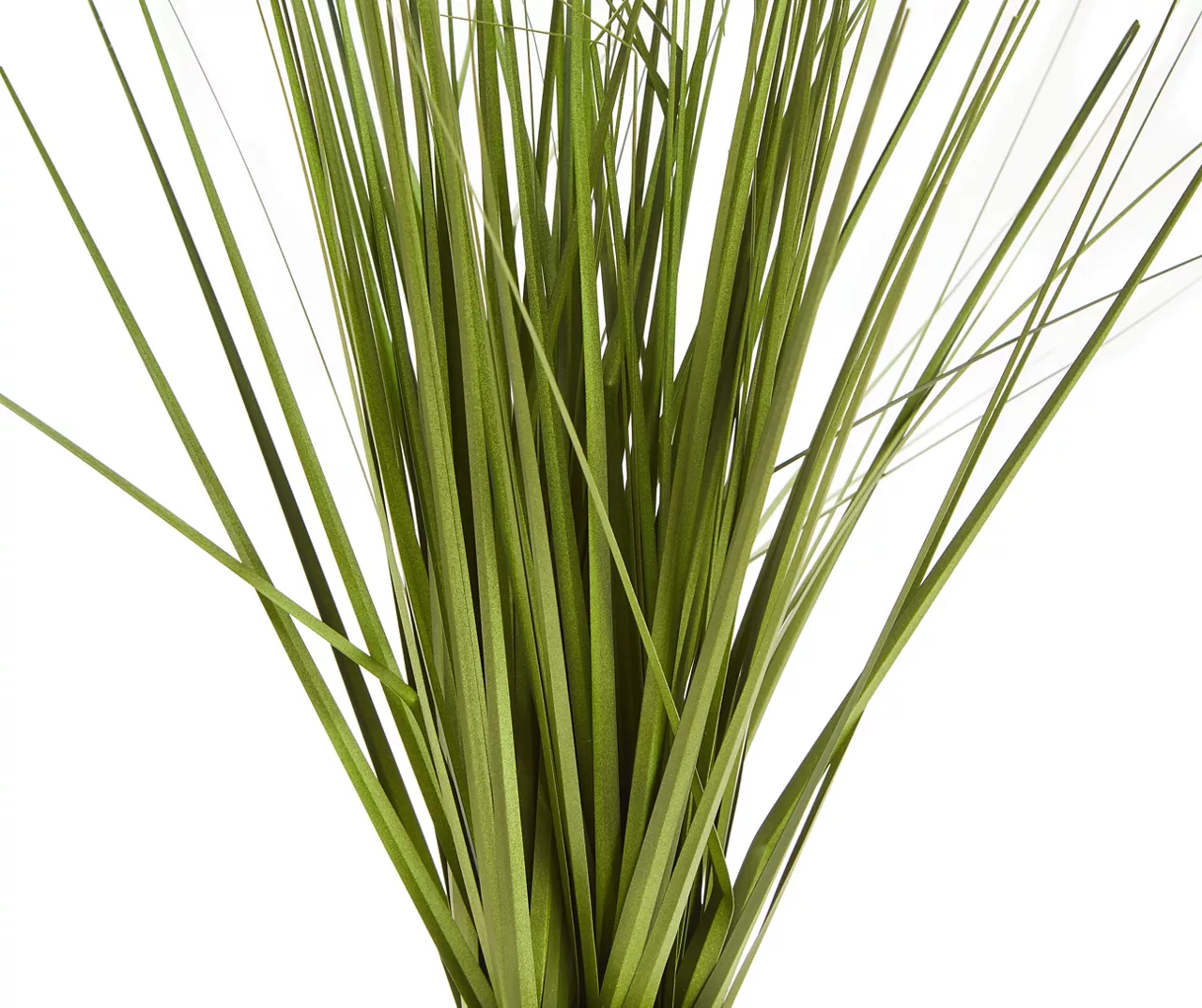 Green Decorative Grass In White Round Pot 2 Green Decorative Grass In White Round Pot - Image 2