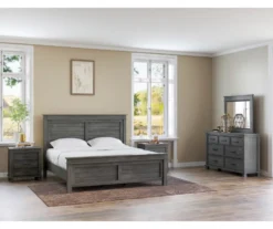 Topeka Warm Gray 3-Drawer Nightstand With USB Charging -Home Furnishing Store 810591526