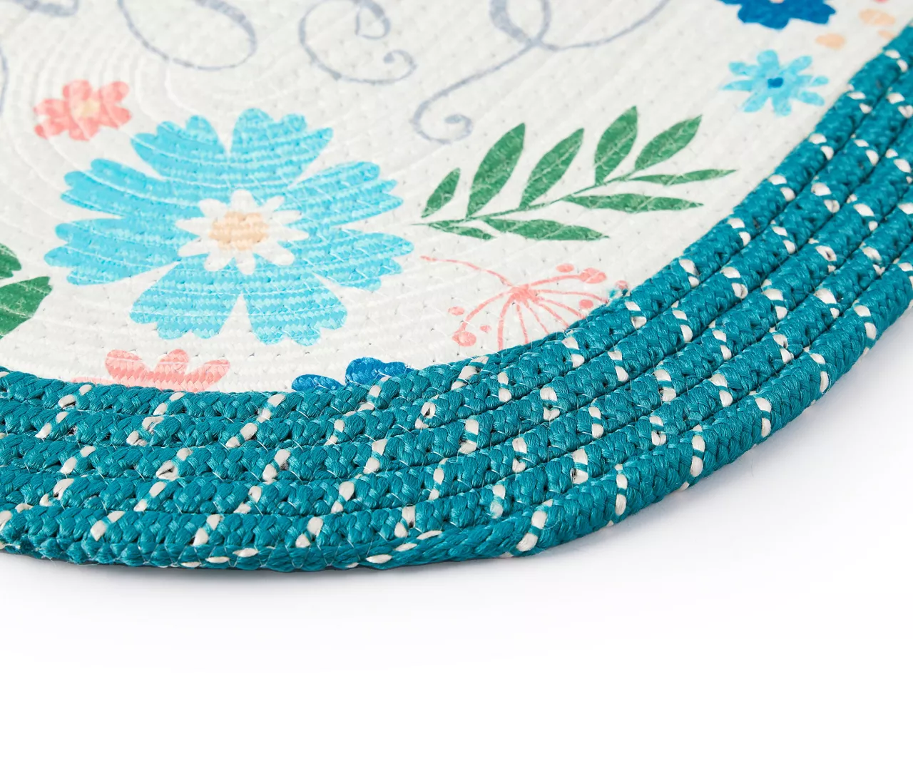 Rosey "Live Laugh Love" Blue Braided Accent Rug, (18" X 27") 2 Rosey "Live Laugh Love" Blue Braided Accent Rug, (18" X 27") - Image 2