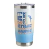 "5 O'Clock Somewhere" Blue & Peach Ombre Travel Tumbler, 20 Oz.