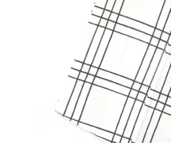 White & Black Grid Plaid Twin 3-Piece Microfiber Sheet Set