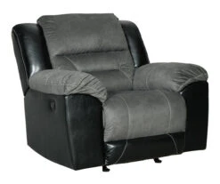 Earhart Slate Faux Leather Rocker Recliner 9 Earhart Slate Faux Leather Rocker Recliner -Home Furnishing Store 810594581 1