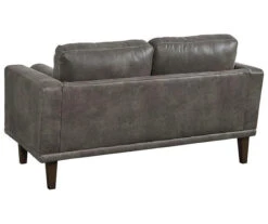 Arroyo Smoke Faux Leather Loveseat -Home Furnishing Store 810594589 3