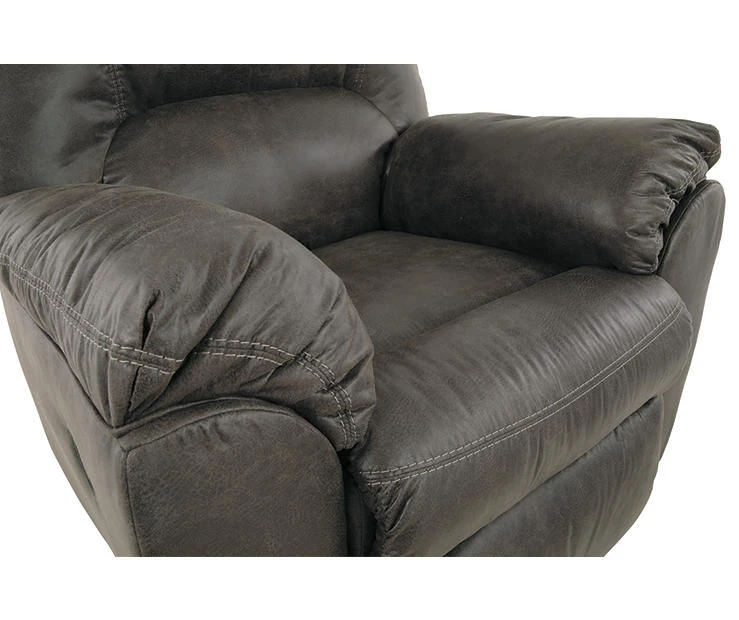 Tambo Pewter Faux Leather Rocker Recliner 10 Tambo Pewter Faux Leather Rocker Recliner - Image 10
