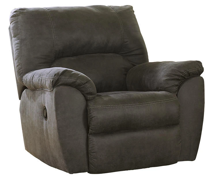Tambo Pewter Faux Leather Rocker Recliner 3 Tambo Pewter Faux Leather Rocker Recliner - Image 3