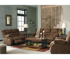 Tulen Chocolate Reclining Sofa -Home Furnishing Store 810594622 810594623