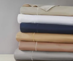 White 600-Thread Count Pima Cotton King 4-Piece Sheet Set -Home Furnishing Store 810595715 810595712 810595716 810595717 F0 10