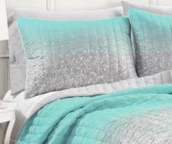 Lush Decor Glitter Ombre Print Quilt & Pillowcase Set 33 Lush Decor Glitter Ombre Print Quilt & Pillowcase Set -Home Furnishing Store 810595923 3