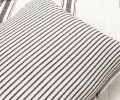 Farmhouse White & Black Stripe Reversible Full/Queen 3-Piece Quilt Set -Home Furnishing Store 810595946 5