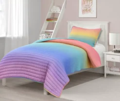 Lush Decor Rainbow Ombre Quilt Set