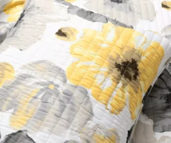 Lush Decor Leah Yellow & Gray Floral Reversible Quilt Set -Home Furnishing Store 810595997 4