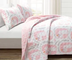 Lush Decor White & Pink Unicorn Reversible Quilt Set 14 Lush Decor White & Pink Unicorn Reversible Quilt Set -Home Furnishing Store 810595999 1