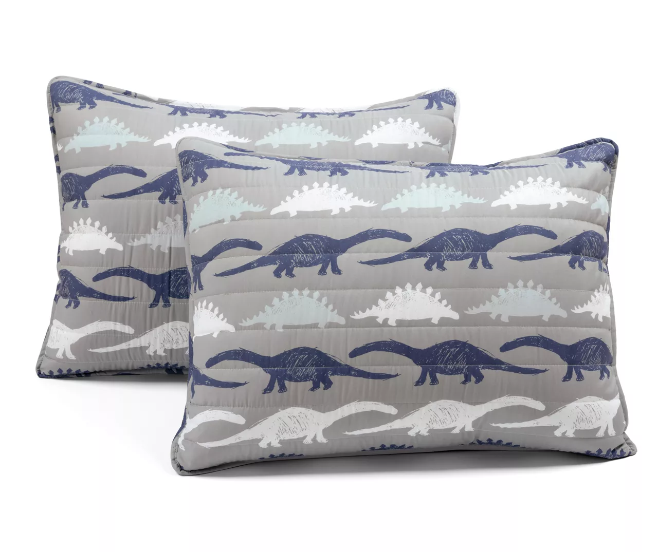 Navy & Gray Dinosaur Reversible Twin 2-Piece Quilt Set 6 Navy & Gray Dinosaur Reversible Twin 2-Piece Quilt Set - Image 6