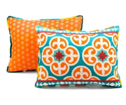 Lush Decor Orange & Turquoise Boho Floral Reversible Quilt Set 27 Lush Decor Orange & Turquoise Boho Floral Reversible Quilt Set -Home Furnishing Store 810596017 6