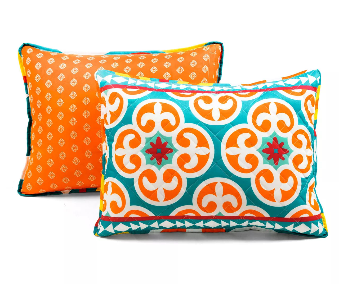 Lush Decor Orange & Turquoise Boho Floral Reversible Quilt Set 14 Lush Decor Orange & Turquoise Boho Floral Reversible Quilt Set - Image 14