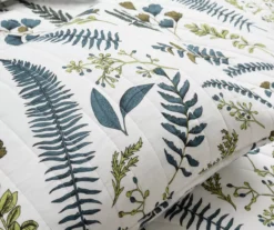 Lush Decor Devonia White & Green Botanical Reversible Cotton Quilt Set -Home Furnishing Store 810596065 5