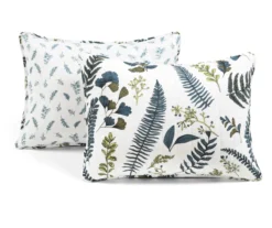 Lush Decor Devonia White & Green Botanical Reversible Cotton Quilt Set -Home Furnishing Store 810596065 7