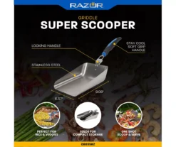 RAZOR Stainless Steel Griddle Super Scooper 17 RAZOR Stainless Steel Griddle Super Scooper -Home Furnishing Store 810597061 8