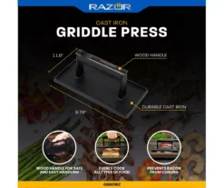 RAZOR Cast Iron Griddle Press -Home Furnishing Store 810597069 6