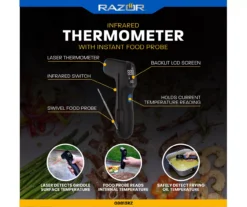 RAZOR Digital Infrared Thermometer With Instant Food Probe 15 RAZOR Digital Infrared Thermometer With Instant Food Probe -Home Furnishing Store 810597075 8