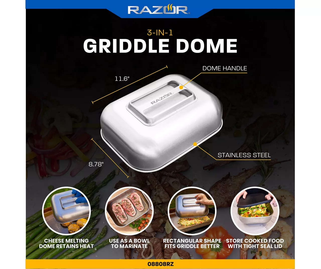 RAZOR 3-in-1 Griddle Dome 10 RAZOR 3-in-1 Griddle Dome - Image 10