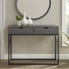 Walker Edison Faux Shagreen 2-Drawer Console Table