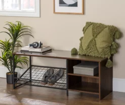 Walker Edison Entryway Bench With Shoe Storage