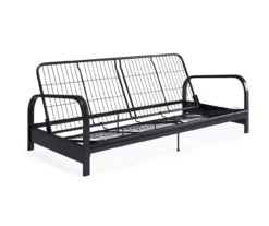 DHP Elbern Black Metal Futon With Black Microfiber Cover 17 DHP Elbern Black Metal Futon With Black Microfiber Cover -Home Furnishing Store 810598097 10