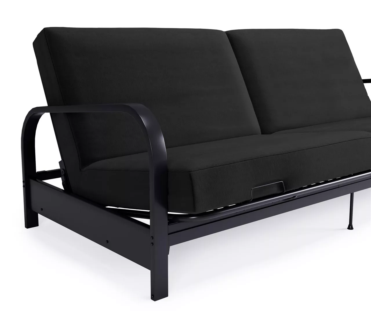 DHP Elbern Black Metal Futon With Black Microfiber Cover 5 DHP Elbern Black Metal Futon With Black Microfiber Cover - Image 5
