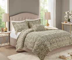 Marselle Leopard Print Faux Fur 4-Piece Comforter Set 20 Marselle Leopard Print Faux Fur 4-Piece Comforter Set -Home Furnishing Store 810598172 810598173 2