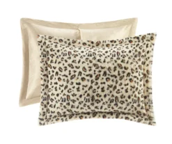 Marselle Leopard Print Faux Fur 4-Piece Comforter Set 21 Marselle Leopard Print Faux Fur 4-Piece Comforter Set -Home Furnishing Store 810598172 810598173 3