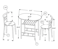 Monarch 3-Piece Dining Set -Home Furnishing Store 810598491 A7