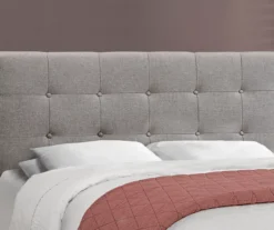 Monarch Linen Tufted Low Profile Bed -Home Furnishing Store 810598498 B8