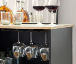 Black & Light Brown Sliding Door Wine Cabinet -Home Furnishing Store 810598580 A0 3