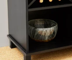 Black & Light Brown Sliding Door Wine Cabinet -Home Furnishing Store 810598580 A0 5