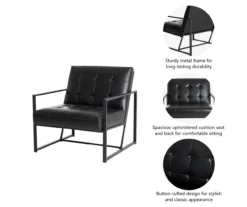 Glitzhome Modern Industrial Faux Leather Accent Chairs, 2-Pack 23 Glitzhome Modern Industrial Faux Leather Accent Chairs, 2-Pack -Home Furnishing Store 810598914 A0 7