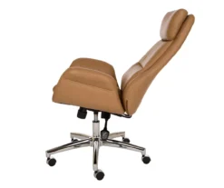 Light Brown Mid-Century Modern Faux Leather Executive Office Chair -Home Furnishing Store 810598939 A0 6