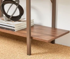 Walnut Modern Open 4-Shelf Bookcase 9 Walnut Modern Open 4-Shelf Bookcase -Home Furnishing Store 810598940 A0 4