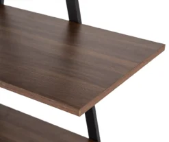 Walnut Modern A-Frame 4-Shelf Bookcase -Home Furnishing Store 810598942 A0 4