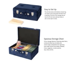 Glitzhome Velvet Suitcase Storage Stool -Home Furnishing Store 810598944 A0 7