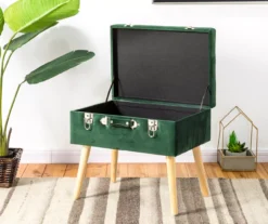 Glitzhome Velvet Suitcase Storage Stool -Home Furnishing Store 810598947 A0 2