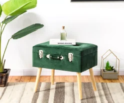 Glitzhome Velvet Suitcase Storage Stool -Home Furnishing Store 810598947 A0 3