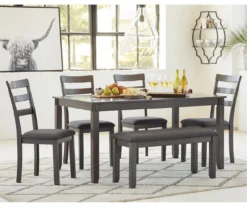 Fairview 6-Piece Dining Set With Bench -Home Furnishing Store 810599355