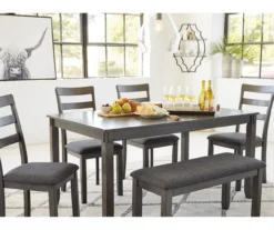 Fairview 6-Piece Dining Set With Bench -Home Furnishing Store 810599355 6