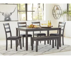 Fairview 6-Piece Dining Set With Bench -Home Furnishing Store 810599355 9