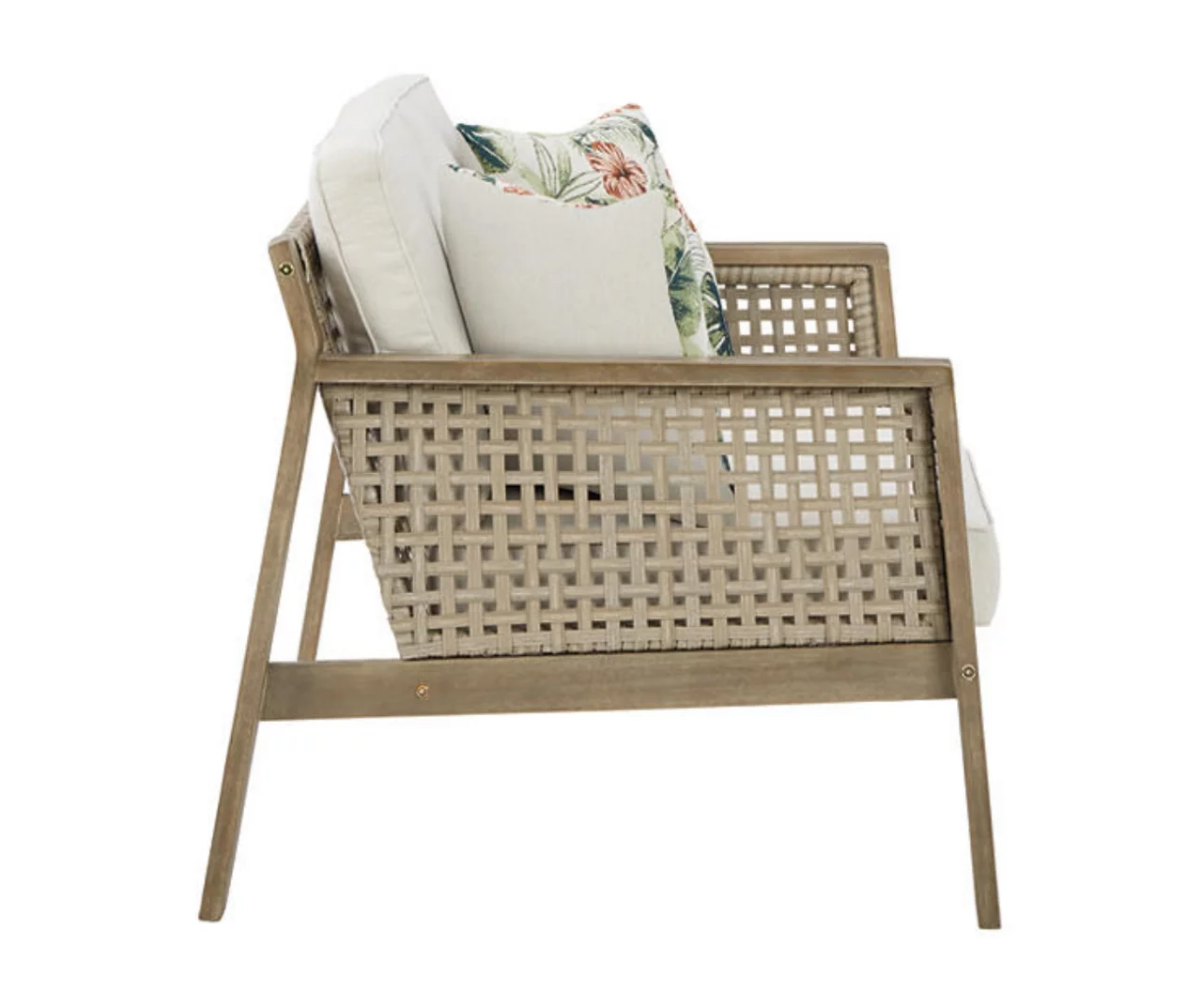 Barn Cove Wood Cushioned Patio Loveseat 3 Barn Cove Wood Cushioned Patio Loveseat - Image 3